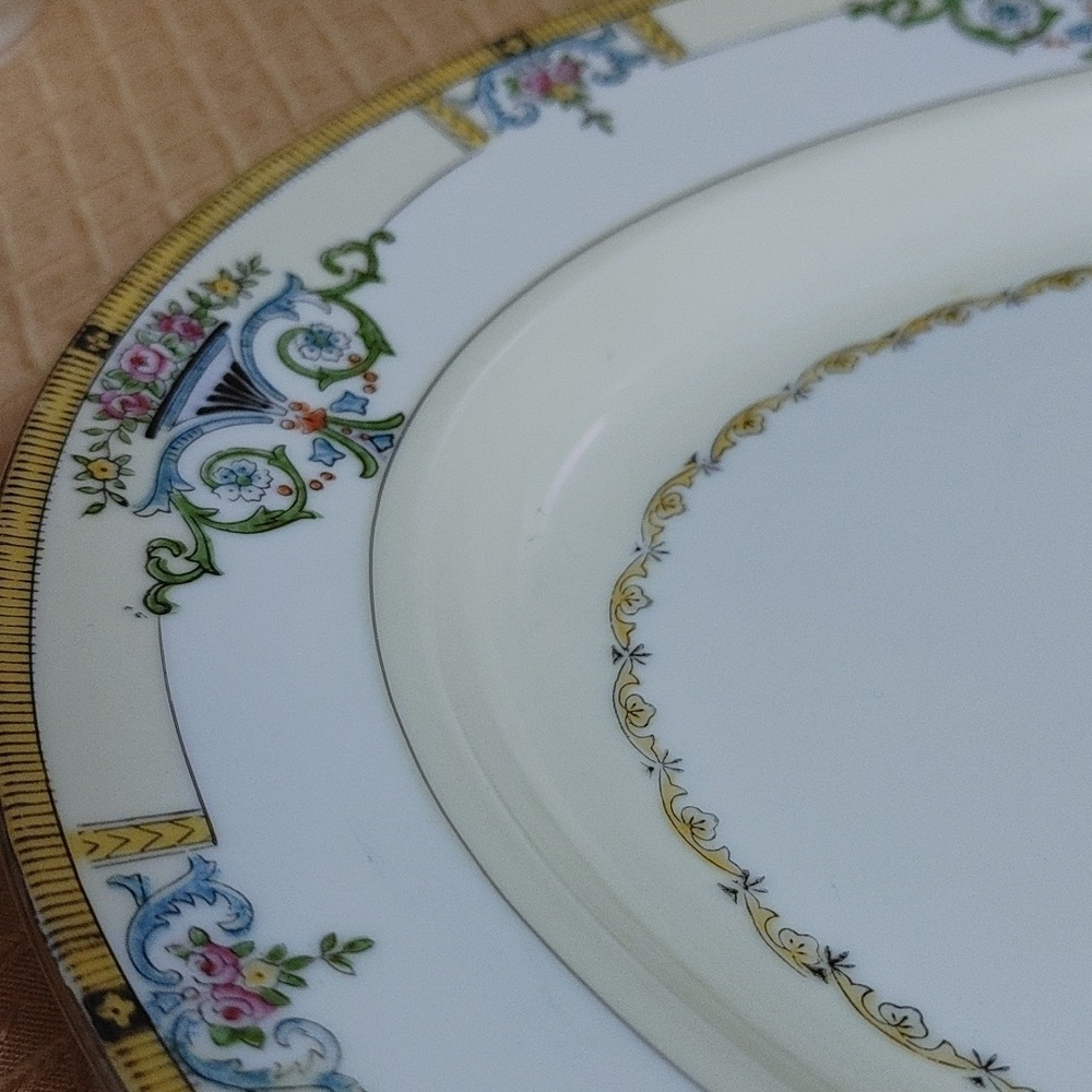 Vintage Noritake Hand Painted Japan Minaret Oval Platter 13.7x10.2 - Picture 3 of 17